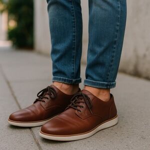 Aldo Brown Leather Oxfords with Minimalist Design